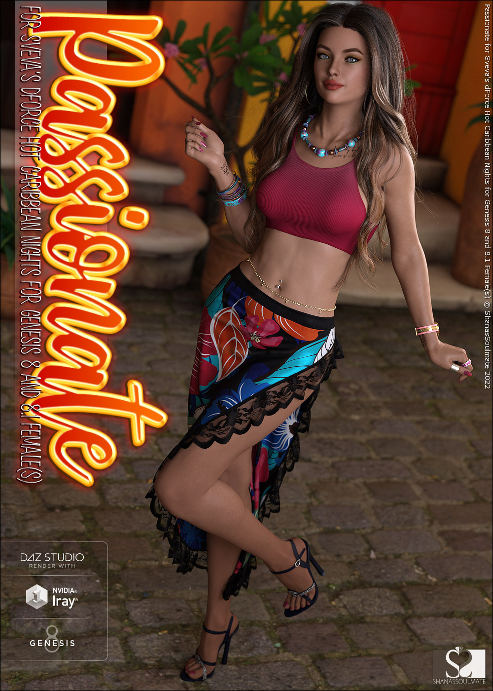 Passionate for dForce Hot Caribbean Nights for Genesis 8 and 8.1 Female(s) by N/A
