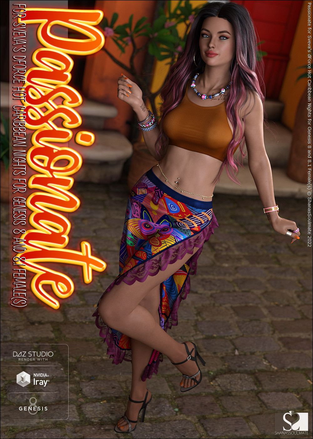 Passionate for dForce Hot Caribbean Nights for Genesis 8 and 8.1 Female(s) by N/A
