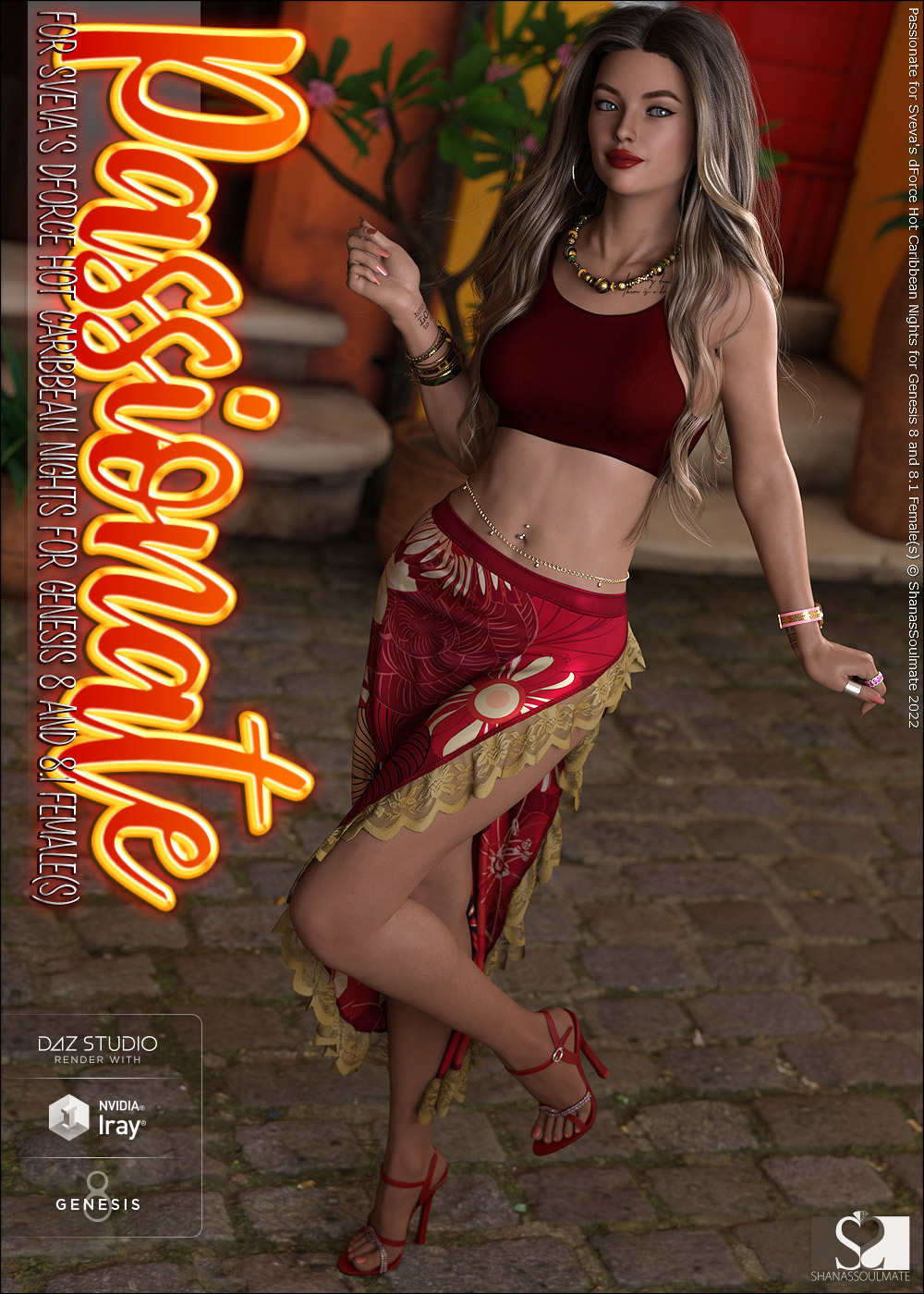 Passionate for dForce Hot Caribbean Nights for Genesis 8 and 8.1 Female(s) by N/A