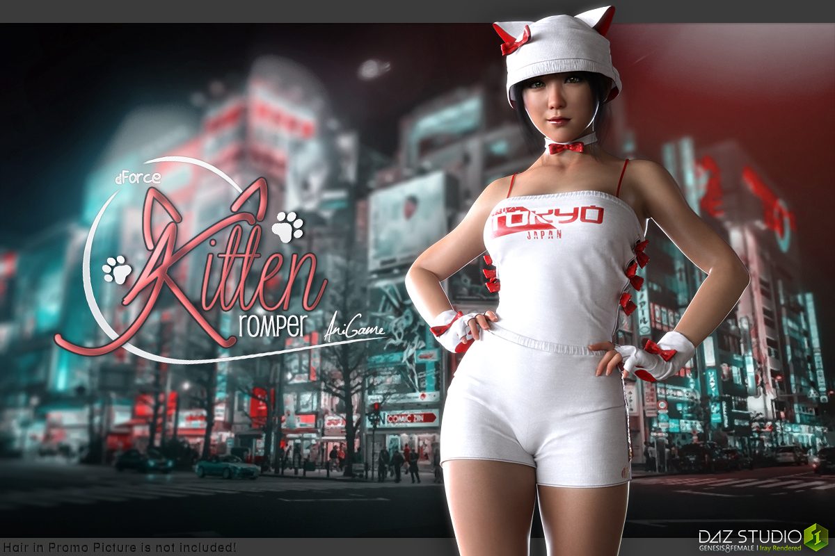 dForce Anigame Kitten Romper G8F by N/A