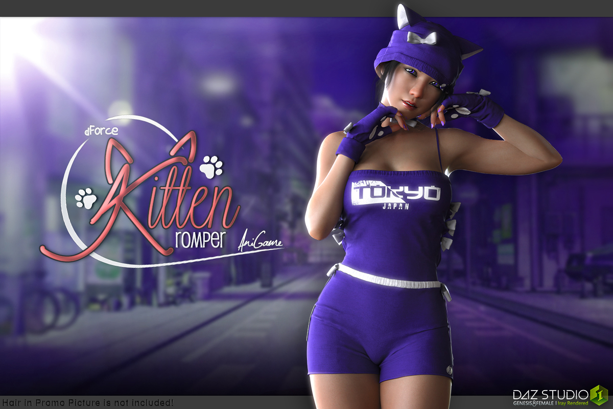 dForce Anigame Kitten Romper G8F by N/A