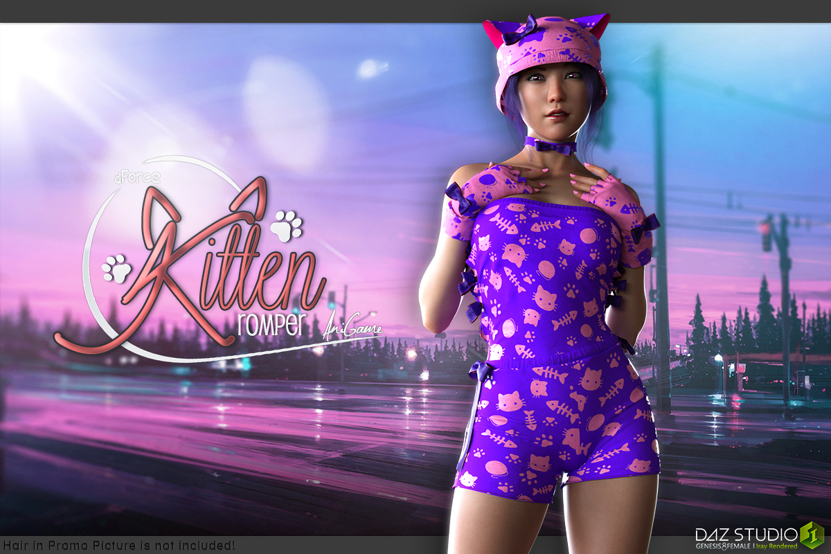 dForce Anigame Kitten Romper G8F by N/A