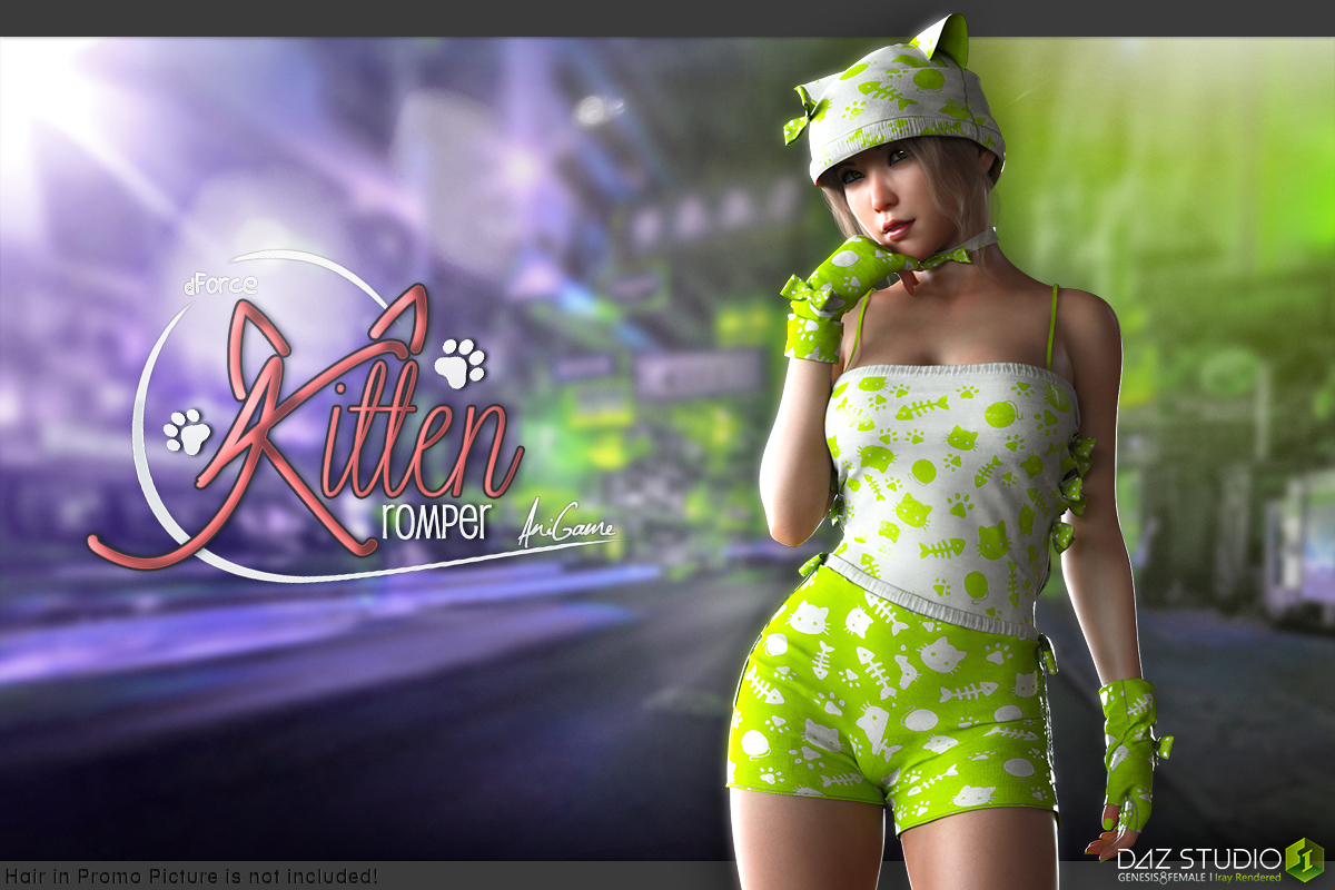 dForce Anigame Kitten Romper G8F by N/A