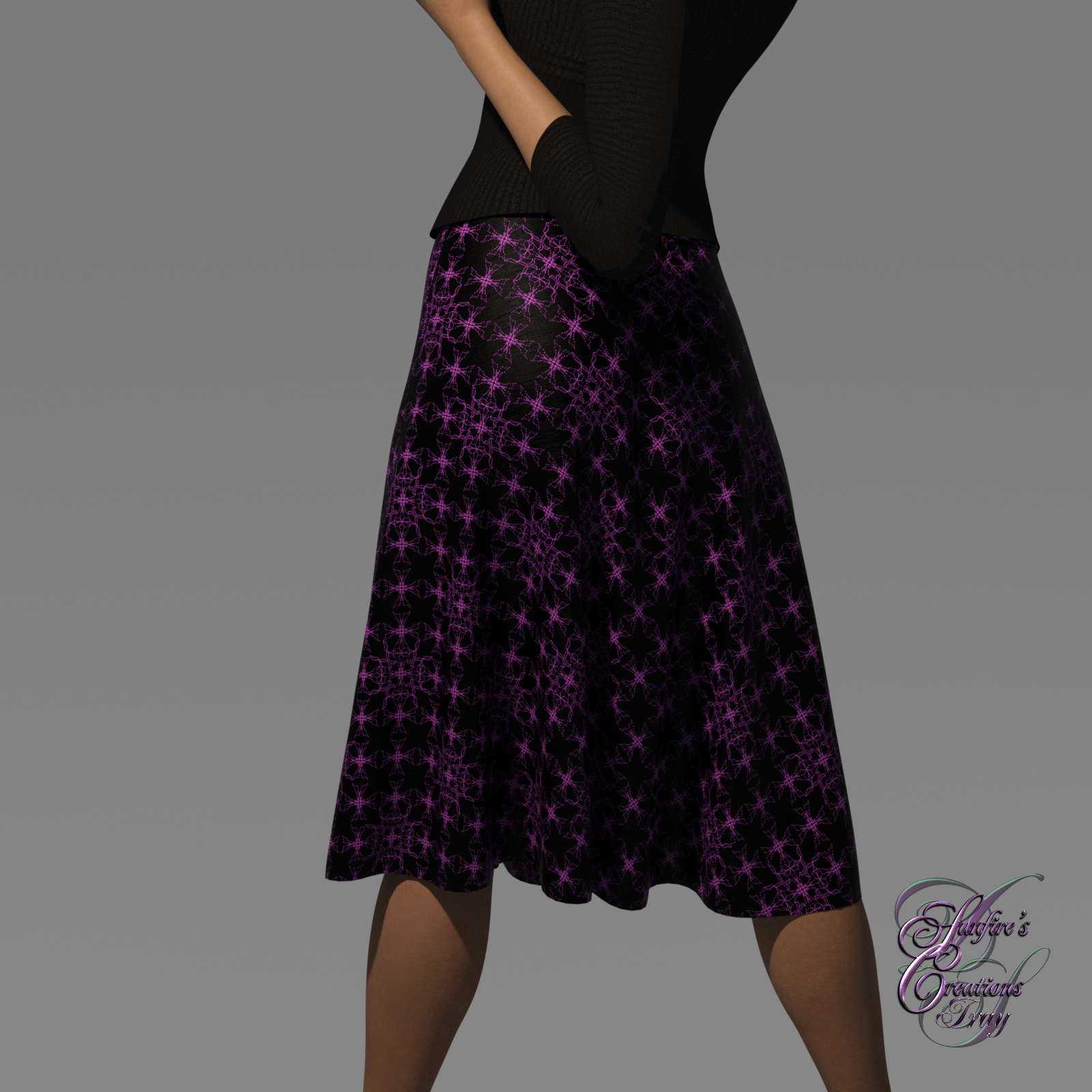 Black and Lilac for dForce Skirts for Dawn and G8 Female by N/A