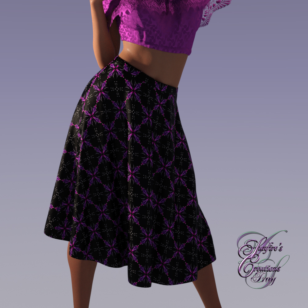 Black and Lilac for dForce Skirts for Dawn and G8 Female by N/A