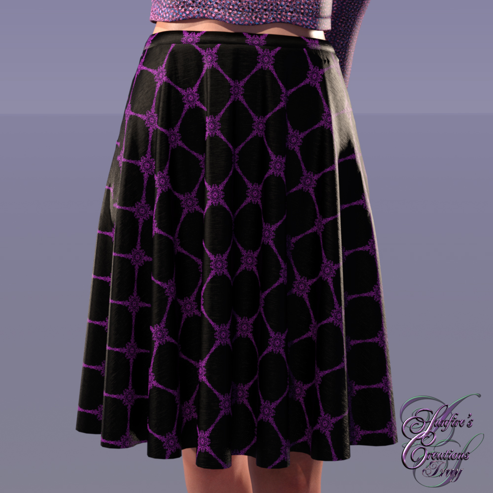 Black and Lilac for dForce Skirts for Dawn and G8 Female by N/A