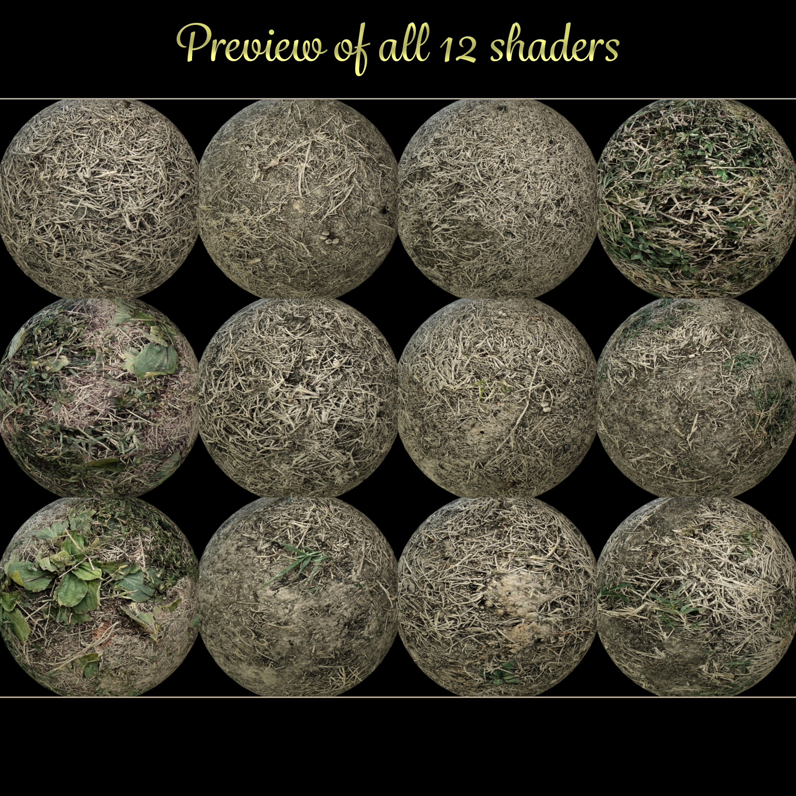Dry Grass Shaders for Iray by N/A