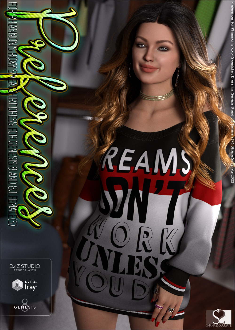 Preferences for Roxy Sweatshirt Dress for Genesis 8 and 8.1 Female(s) by N/A