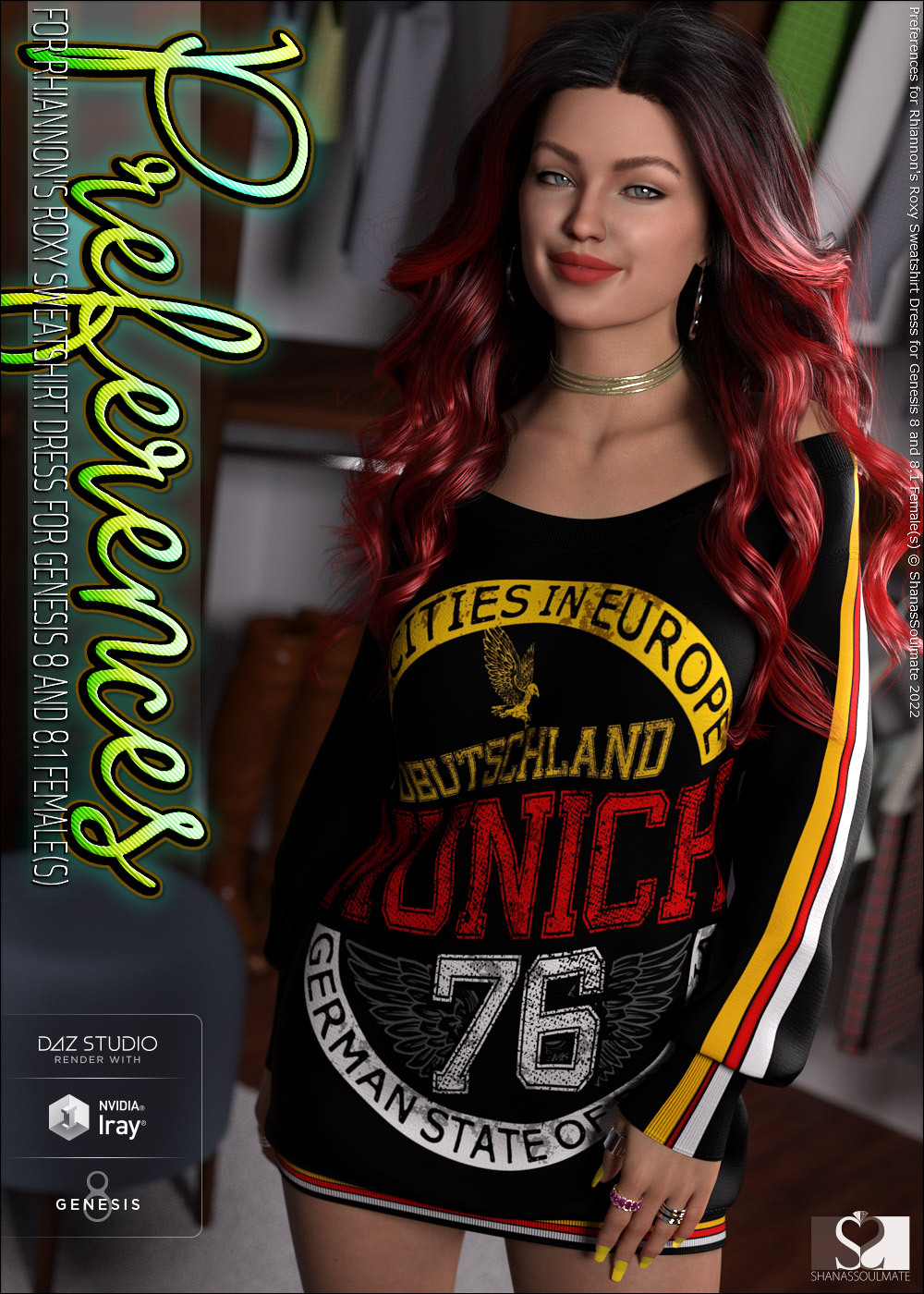 Preferences for Roxy Sweatshirt Dress for Genesis 8 and 8.1 Female(s) by N/A