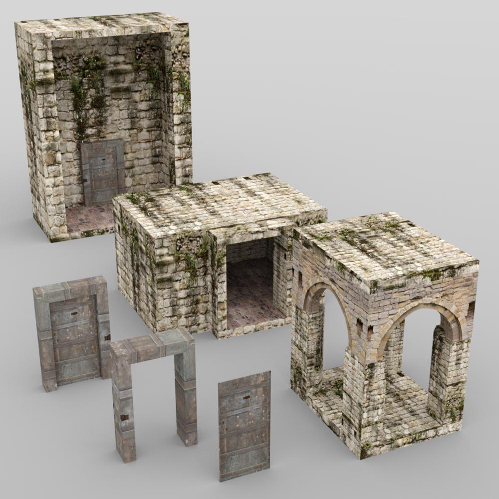 Abbey In Ruins: Construction Kit for DAZ Studio by N/A