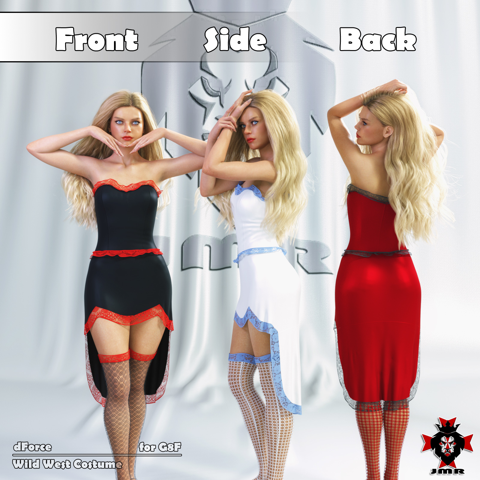 JMR dForce Wild West Costume for G8F by N/A