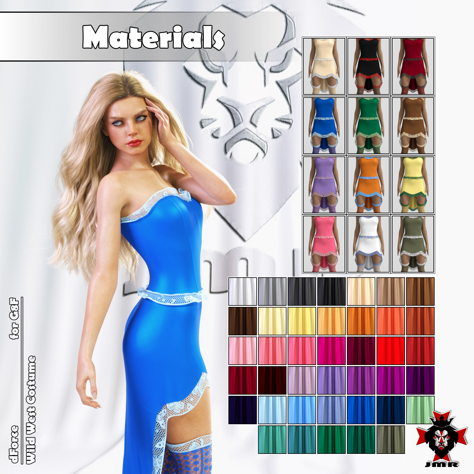 JMR dForce Wild West Costume for G8F by N/A
