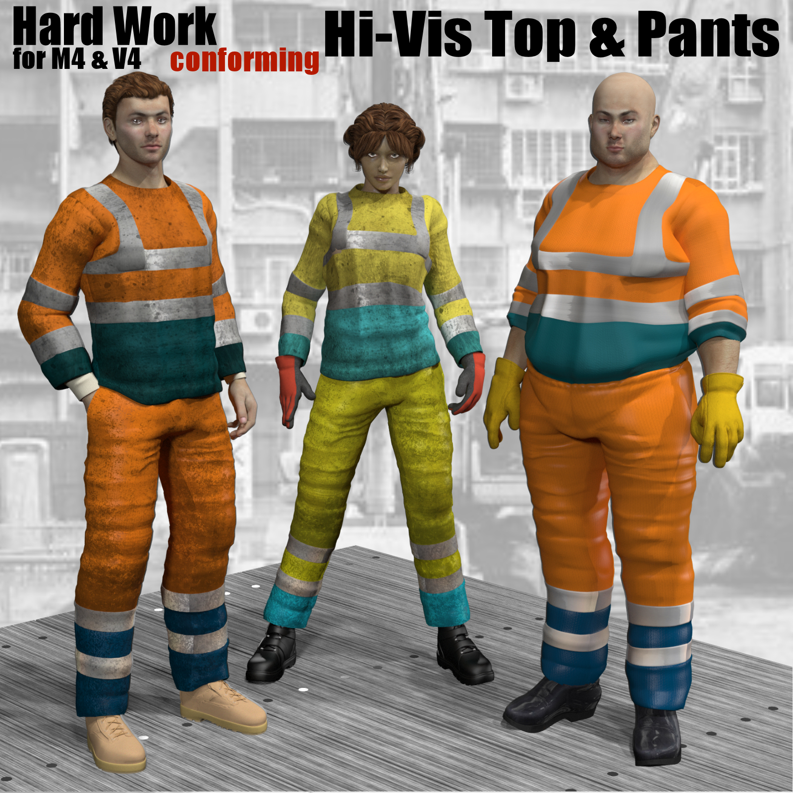 Hard Work for M4 and V4 Hi-Vis Top and Pants by N/A