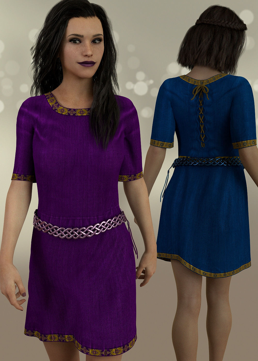 dForce Freya Dress for G8F by N/A
