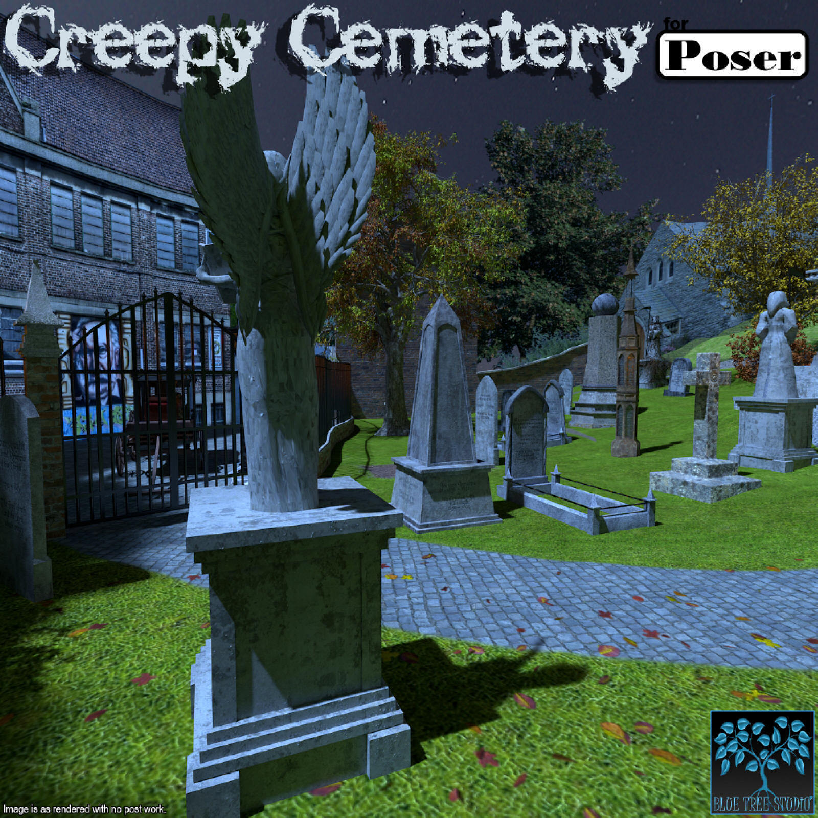 Creepy Cemetery for Poser by N/A
