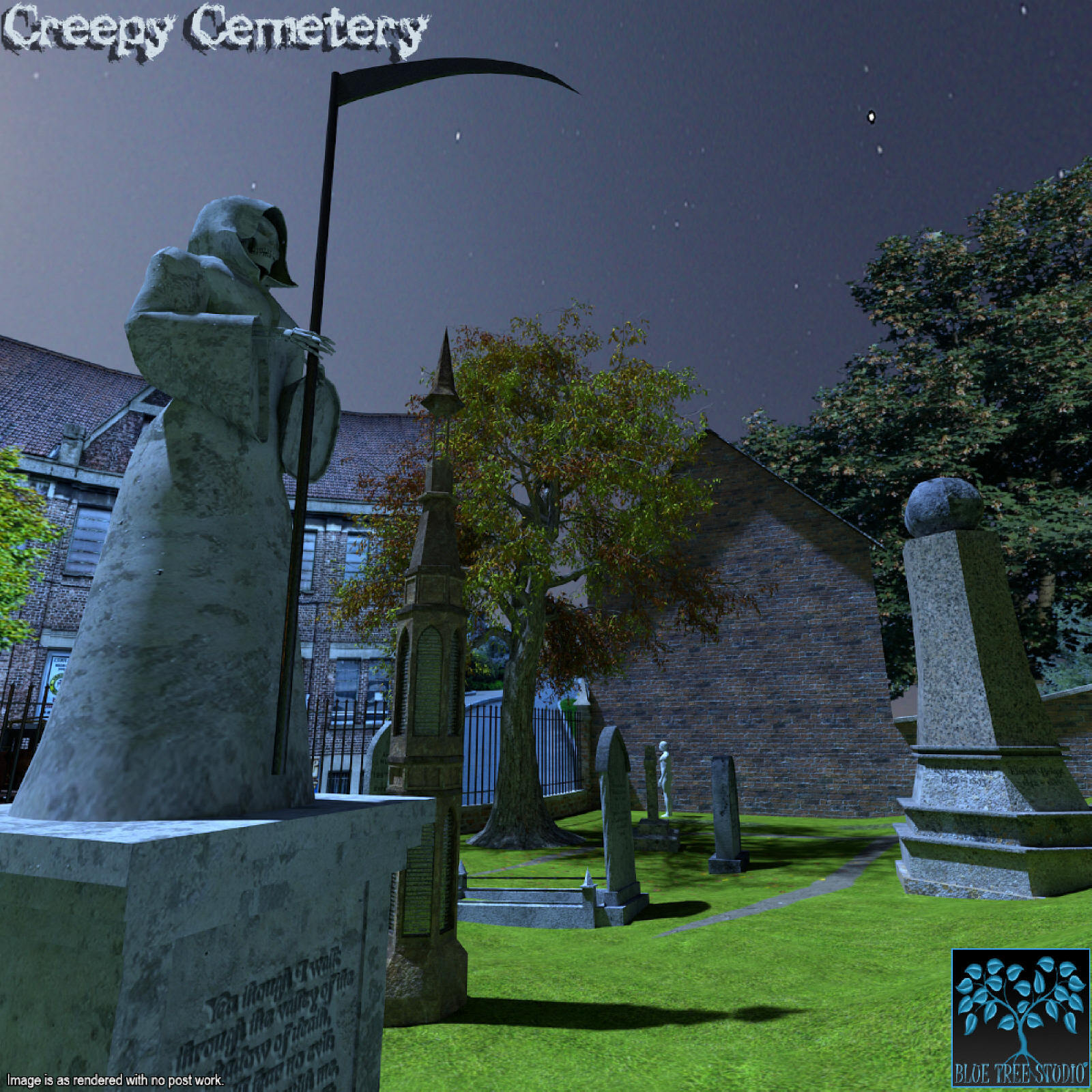 Creepy Cemetery for Poser by N/A