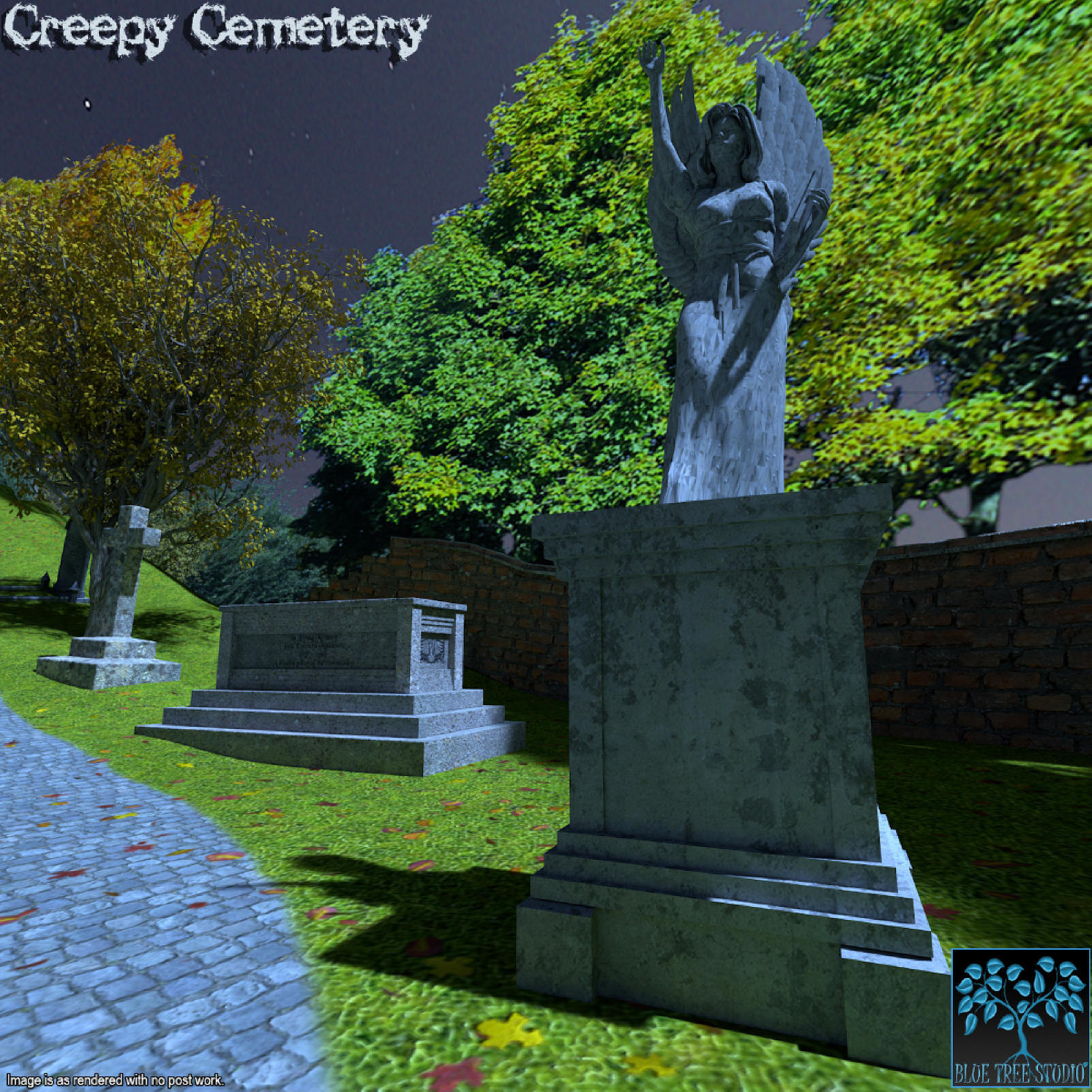 Creepy Cemetery for Poser by N/A
