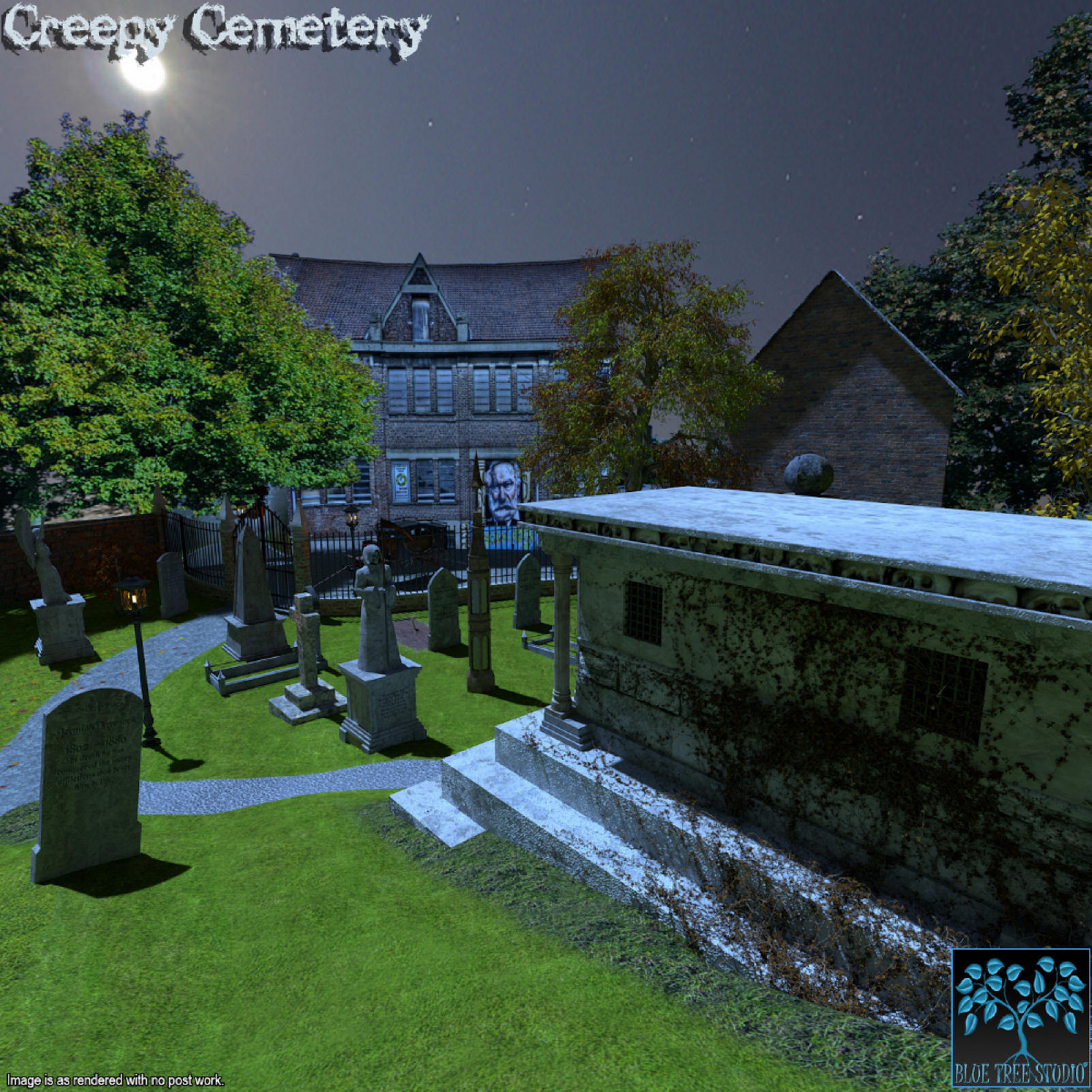 Creepy Cemetery for Poser by N/A