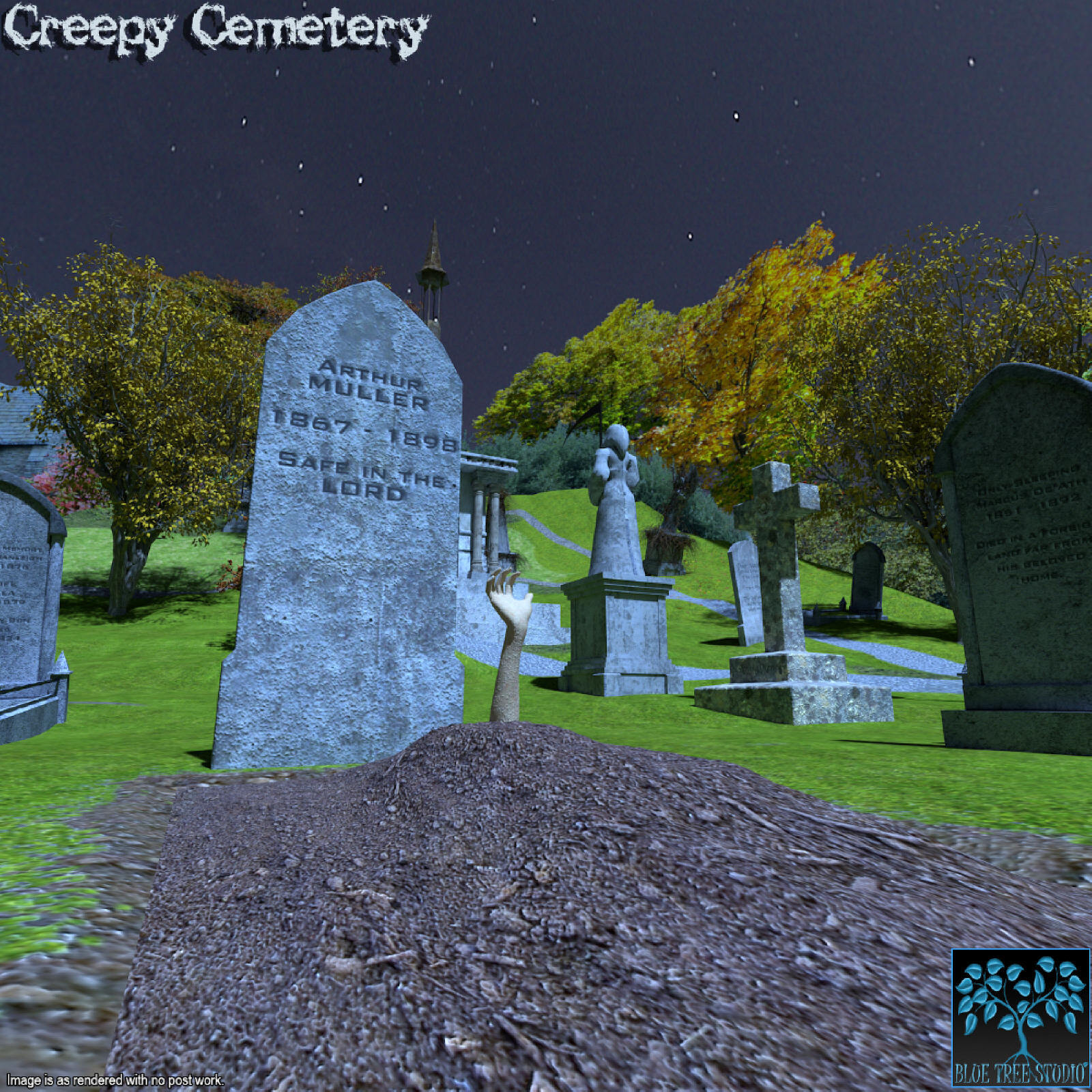 Creepy Cemetery for Daz Studio by N/A