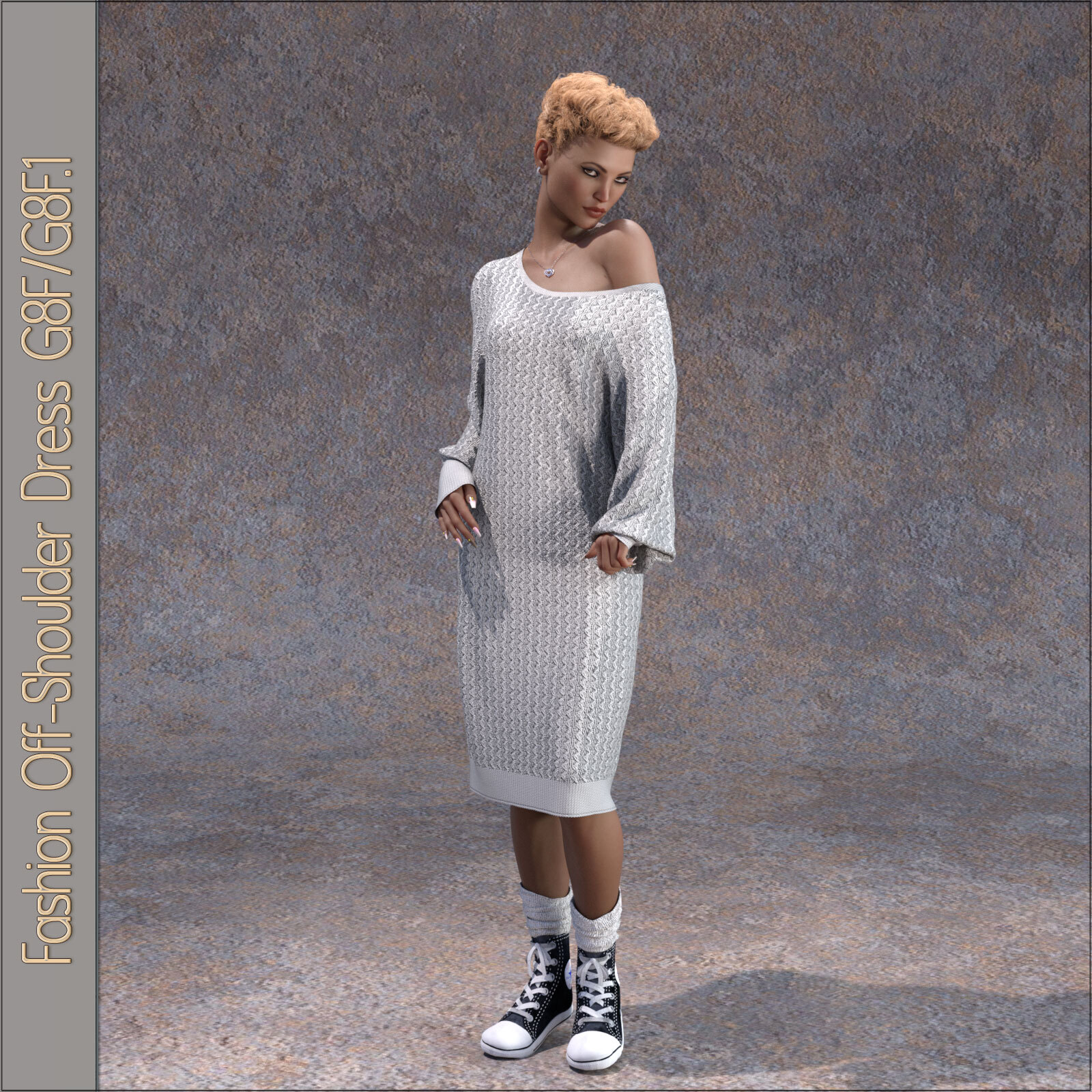 Fashion Off-Shoulder Dress by N/A