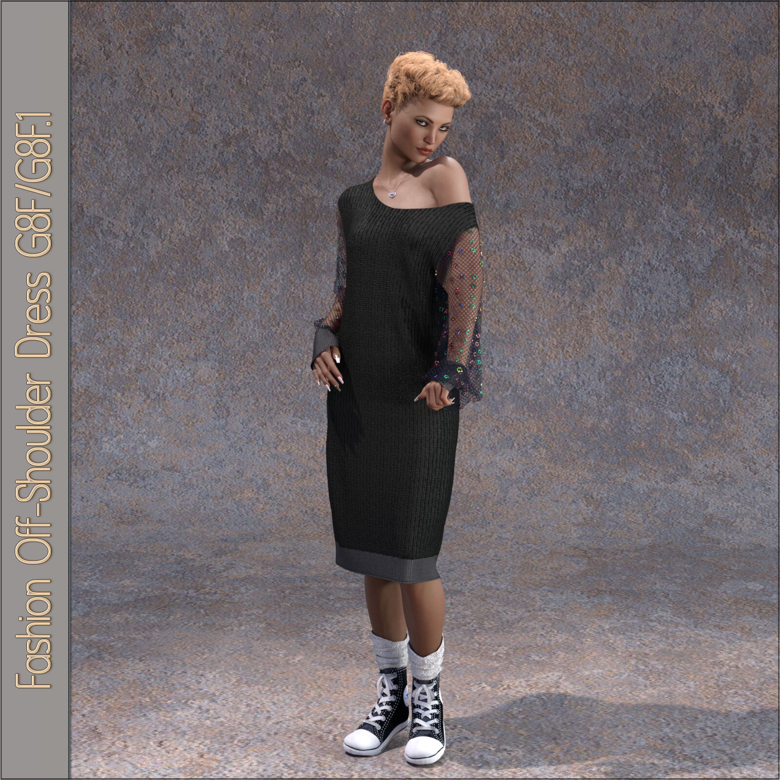 Fashion Off-Shoulder Dress by N/A