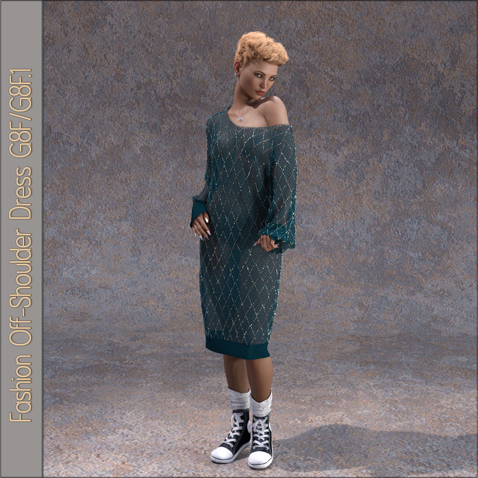 Fashion Off-Shoulder Dress by N/A