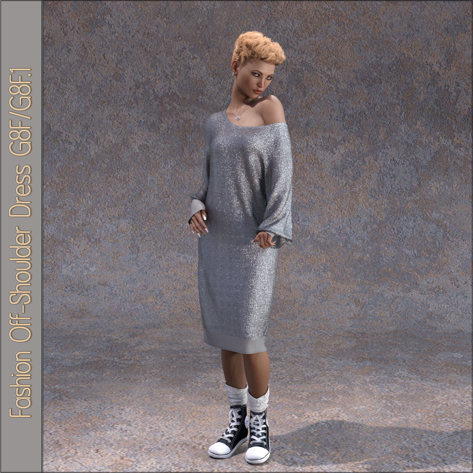 Fashion Off-Shoulder Dress by N/A