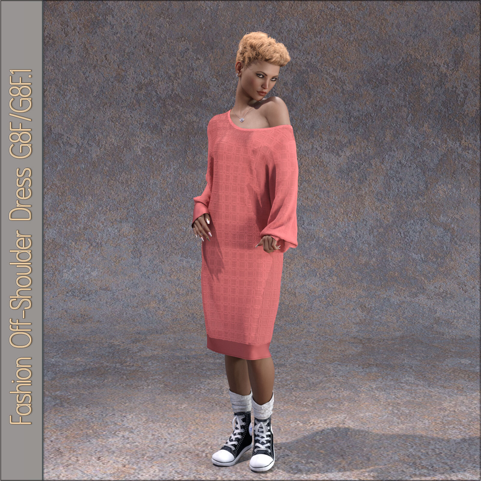 Fashion Off-Shoulder Dress by N/A