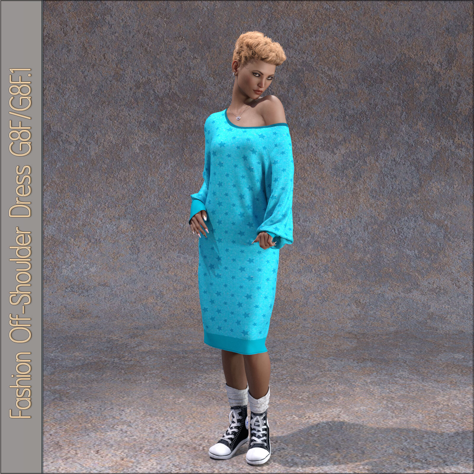 Fashion Off-Shoulder Dress by N/A
