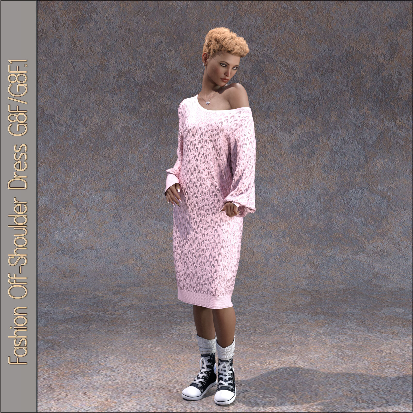 Fashion Off-Shoulder Dress by N/A