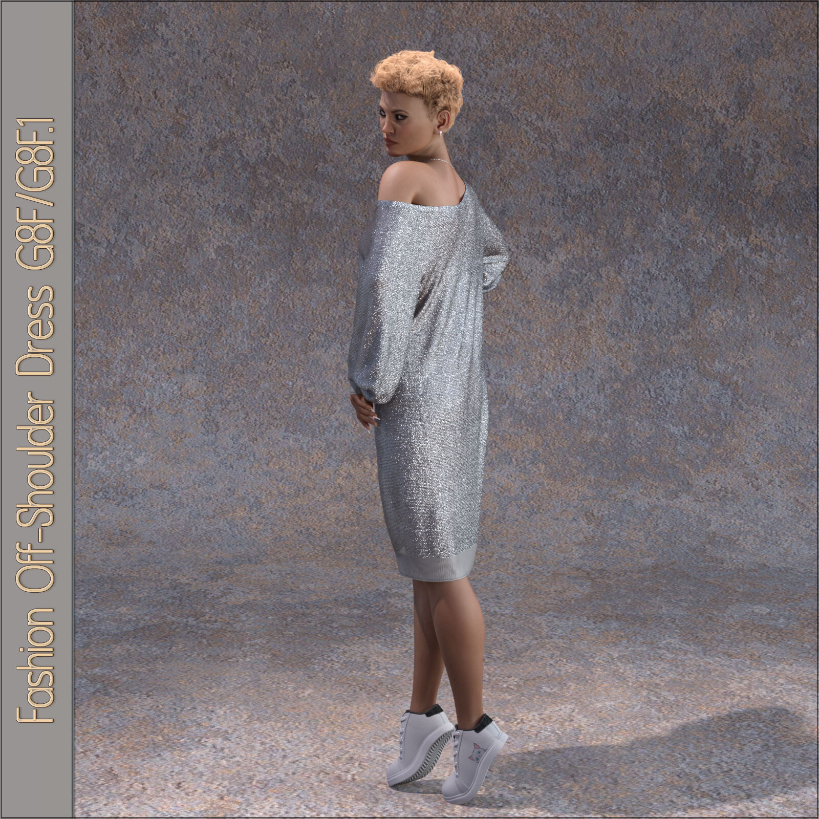 Fashion Off-Shoulder Dress by N/A