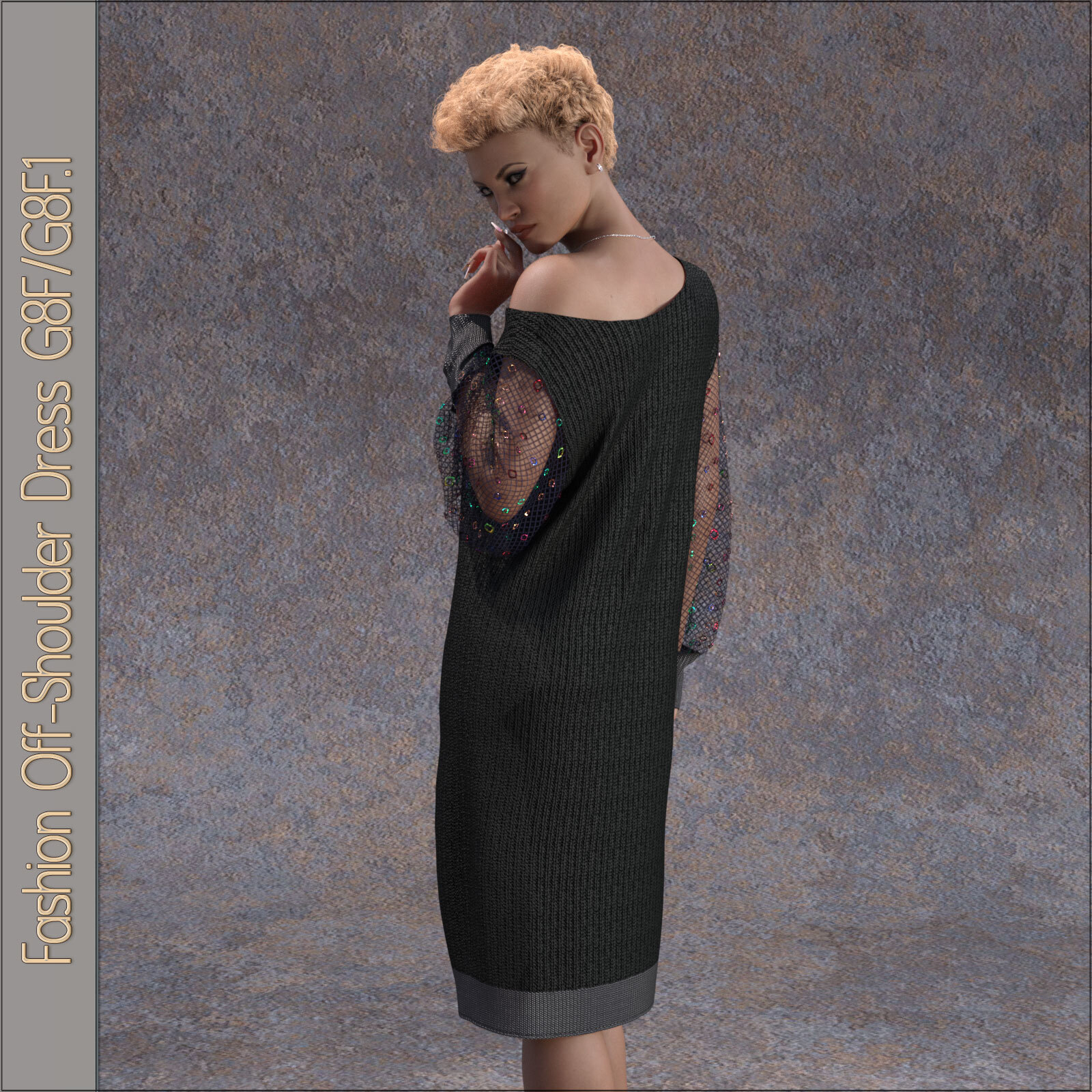Fashion Off-Shoulder Dress by N/A