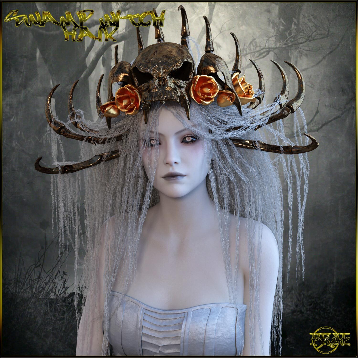 Prae-Swamp Witch Hair For G8F Daz by N/A
