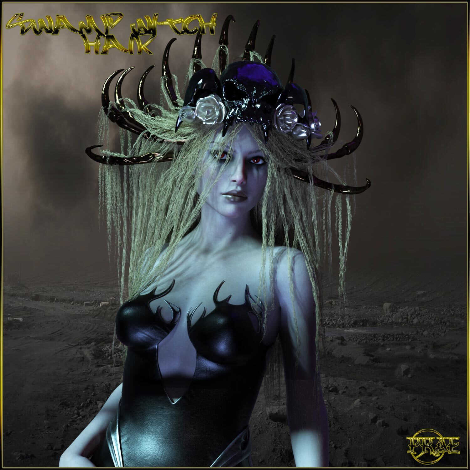 Prae-Swamp Witch Hair For G8F Daz by N/A