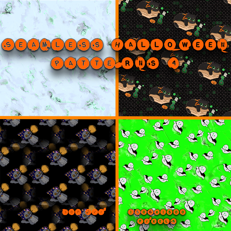 Seamless Halloween Patterns 4 by N/A