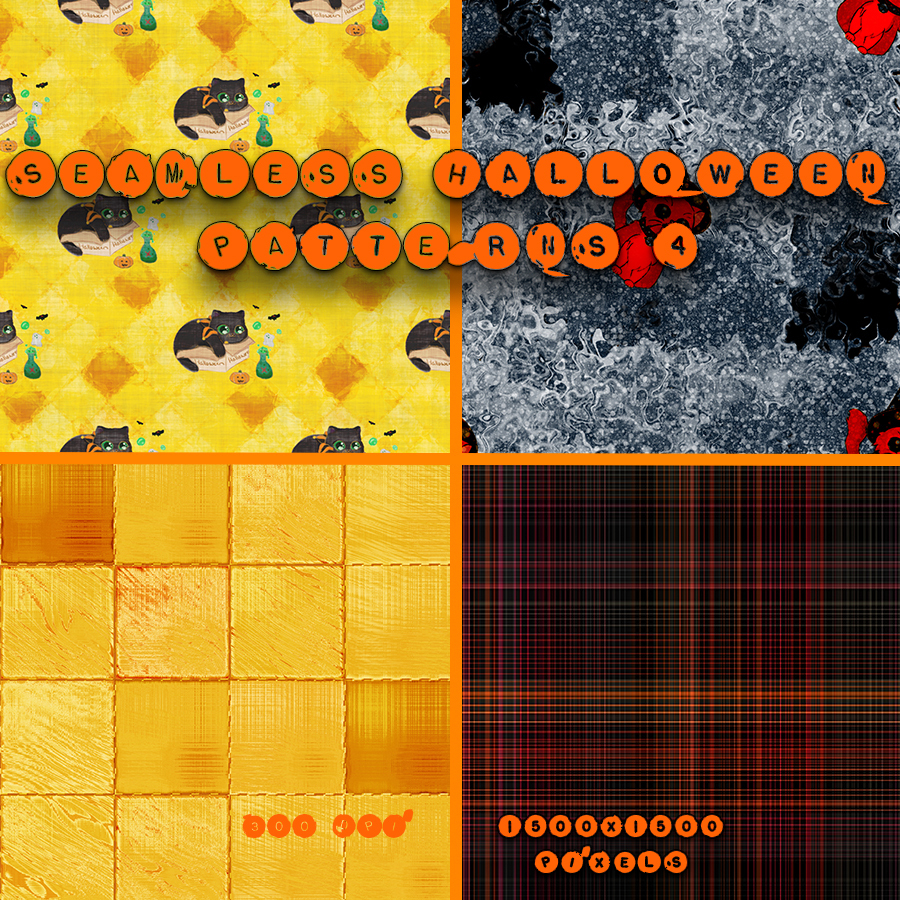 Seamless Halloween Patterns 4 by N/A