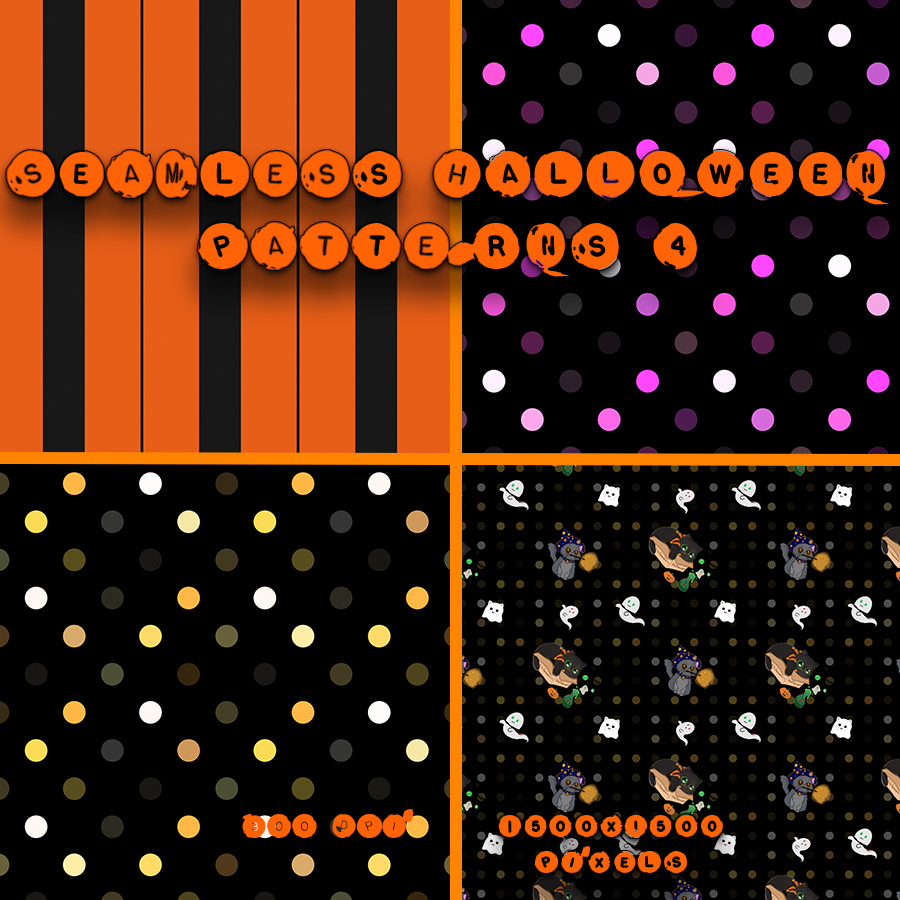 Seamless Halloween Patterns 4 by N/A