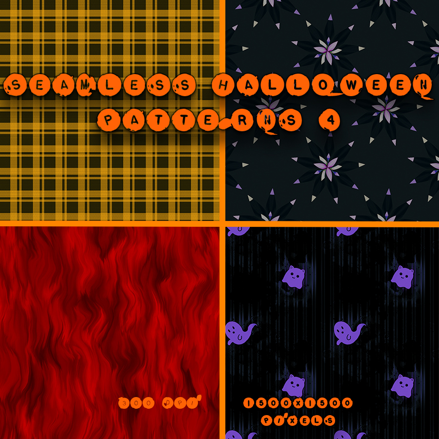 Seamless Halloween Patterns 4 by N/A