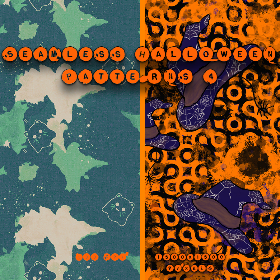 Seamless Halloween Patterns 4 by N/A