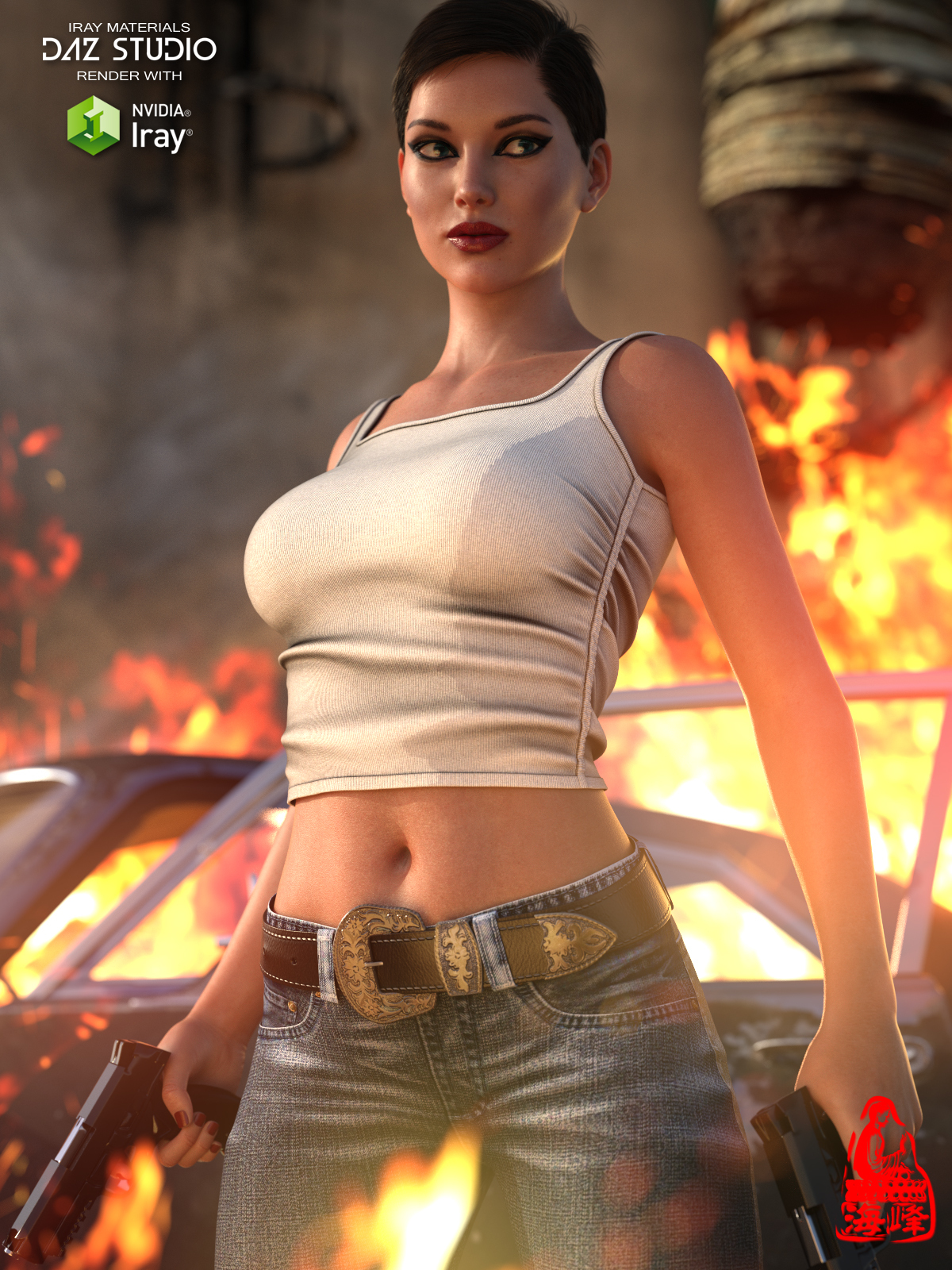dForce Straps Tank for Genesis 8 & 8.1 Females and Genesis 9 by N/A