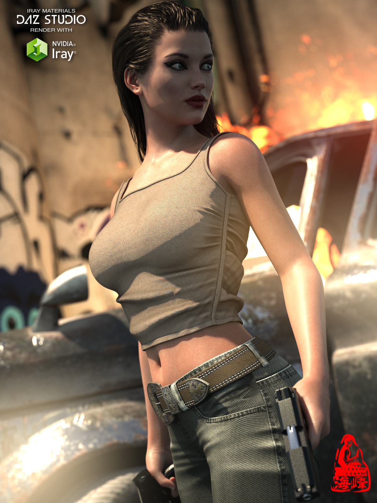 dForce Straps Tank for Genesis 8 & 8.1 Females and Genesis 9 by N/A