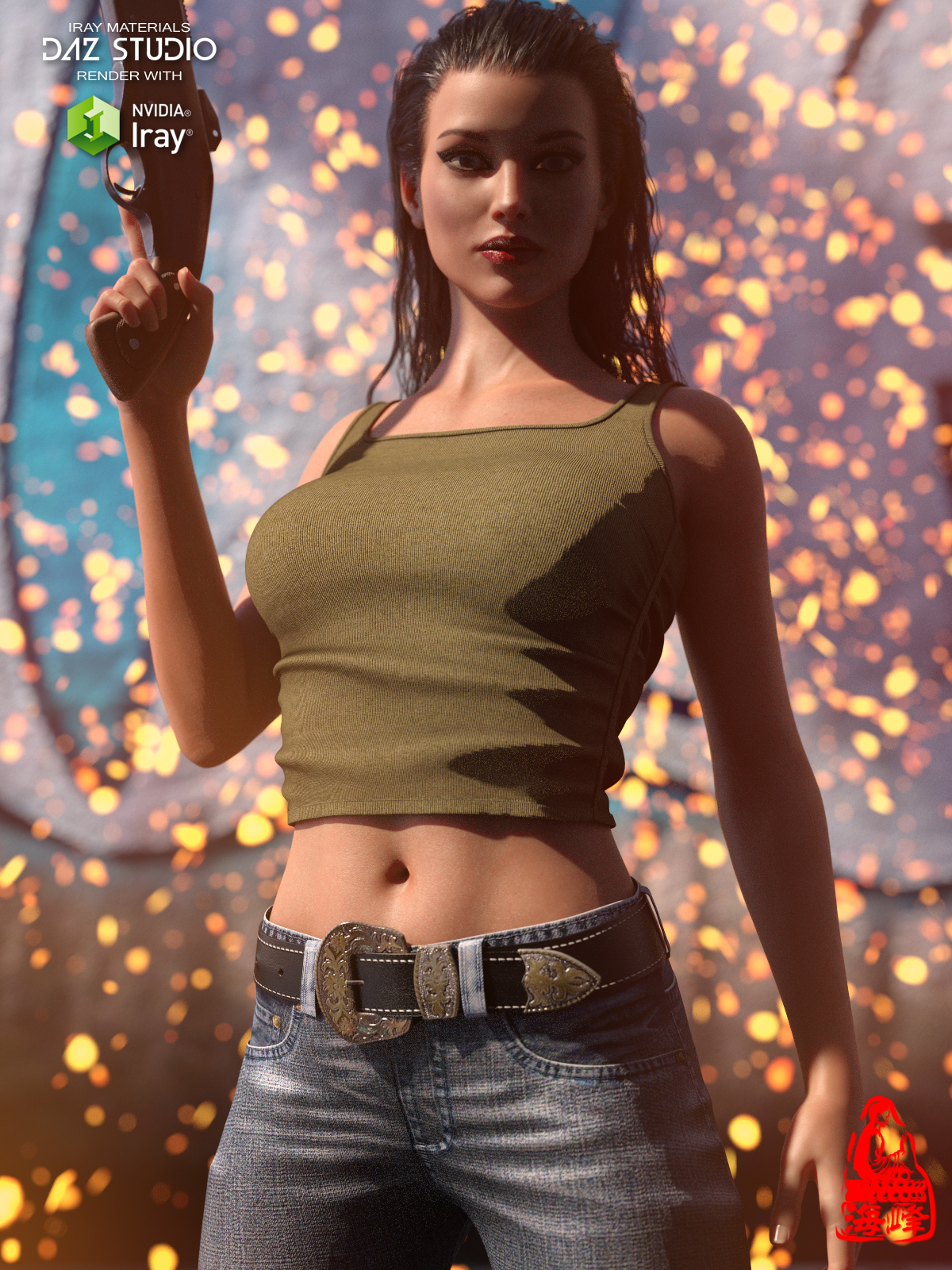 dForce Straps Tank for Genesis 8 & 8.1 Females and Genesis 9 by N/A