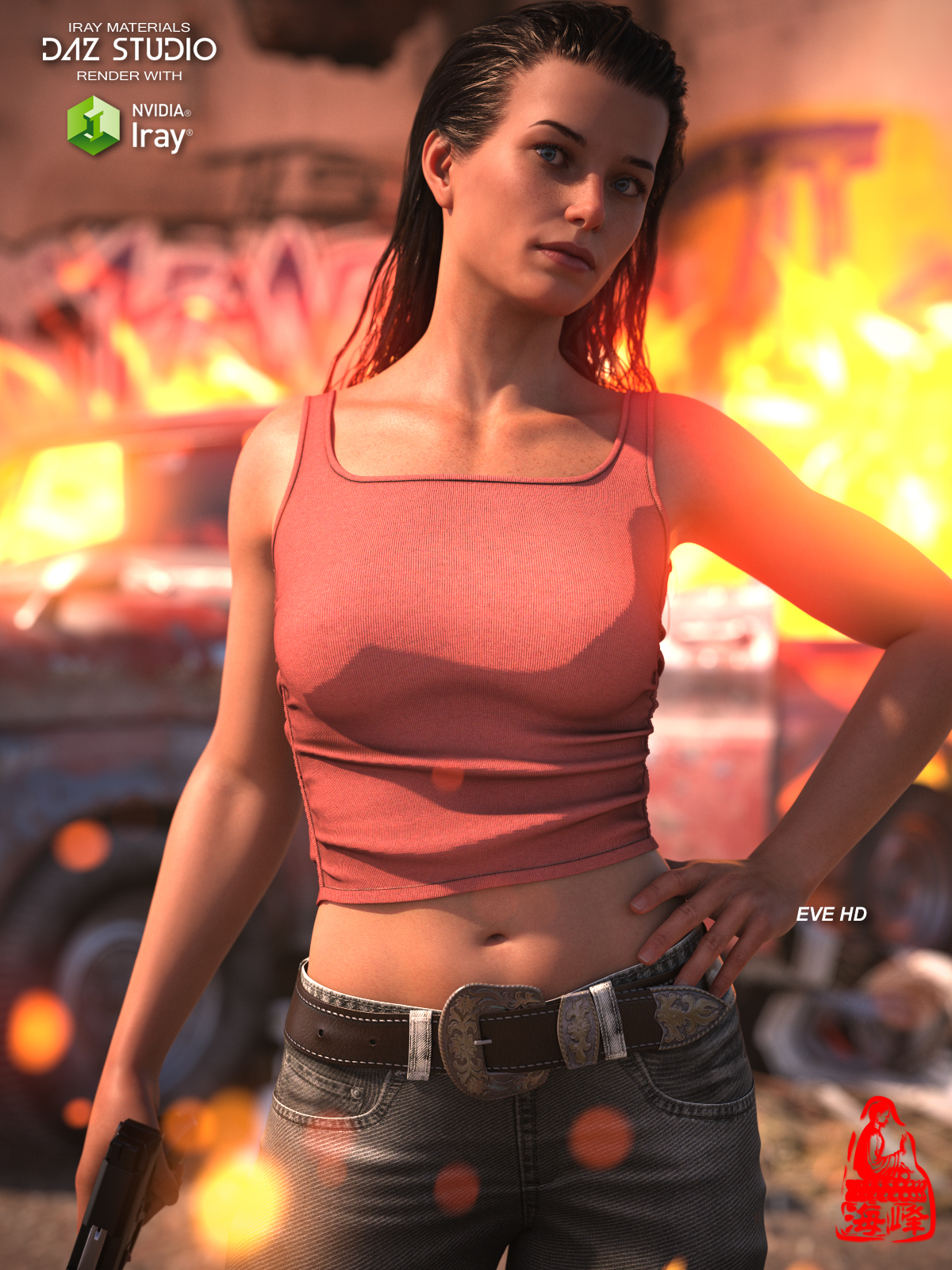 dForce Straps Tank for Genesis 8 & 8.1 Females and Genesis 9 by N/A