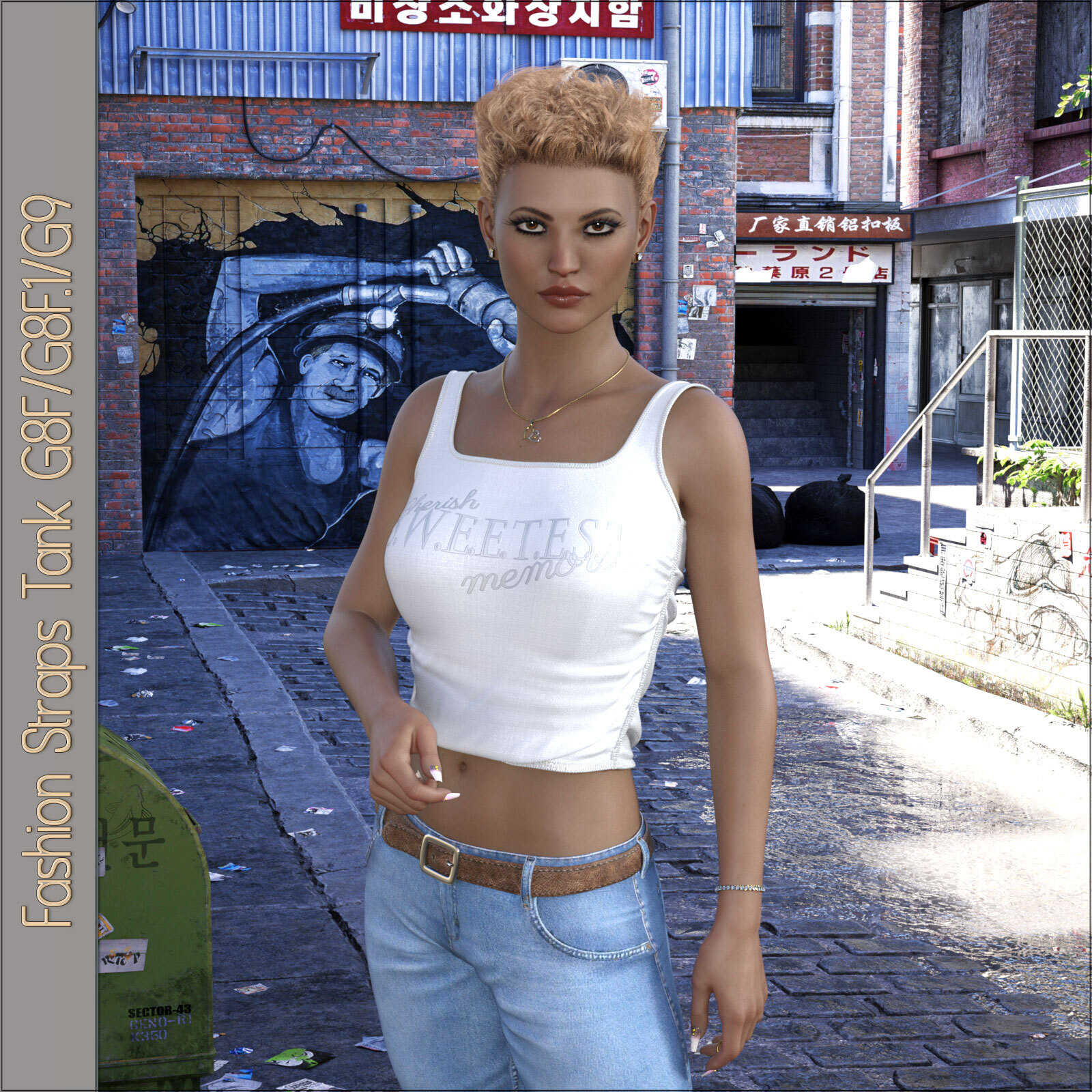 Fashion Straps Tank by N/A