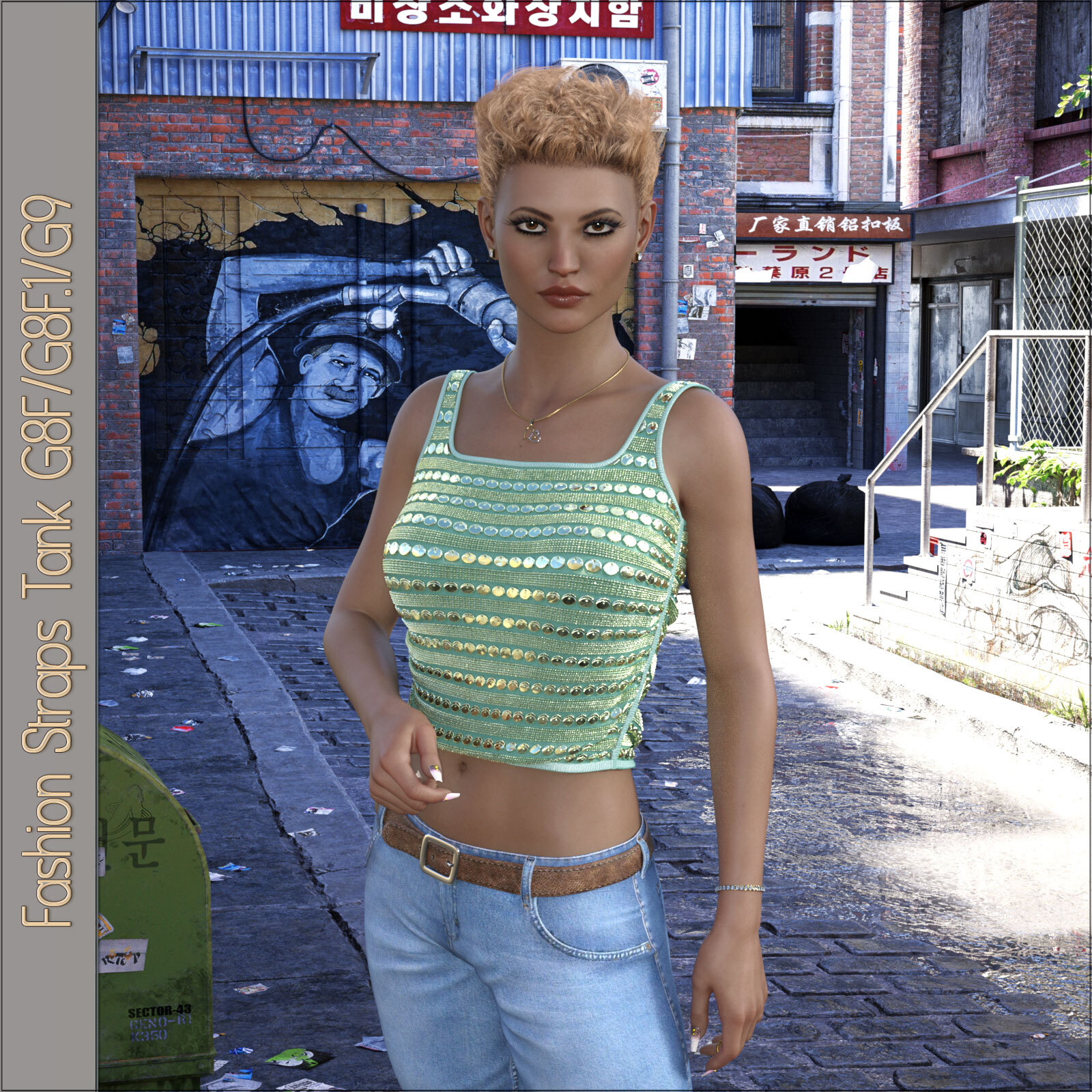 Fashion Straps Tank by N/A