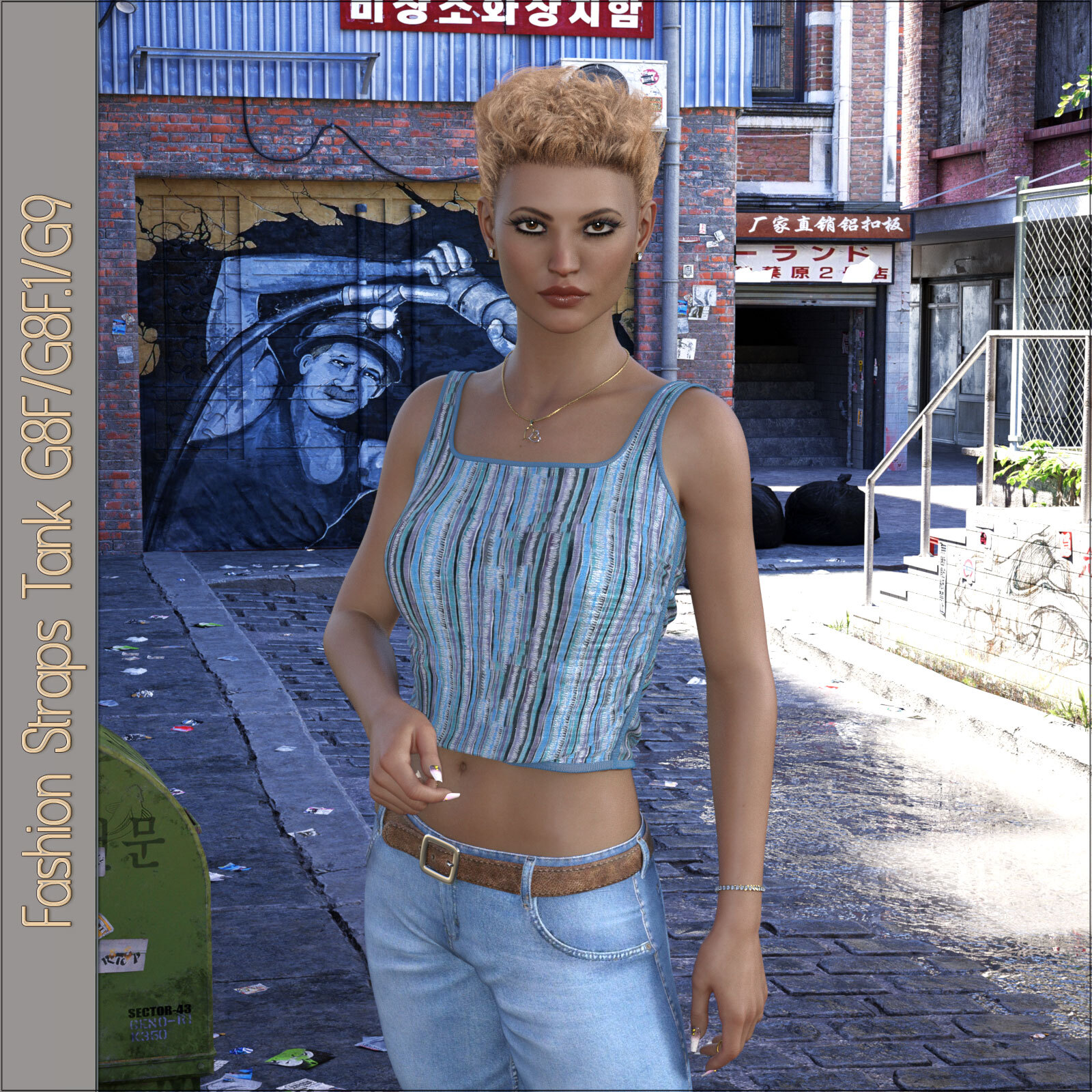 Fashion Straps Tank by N/A