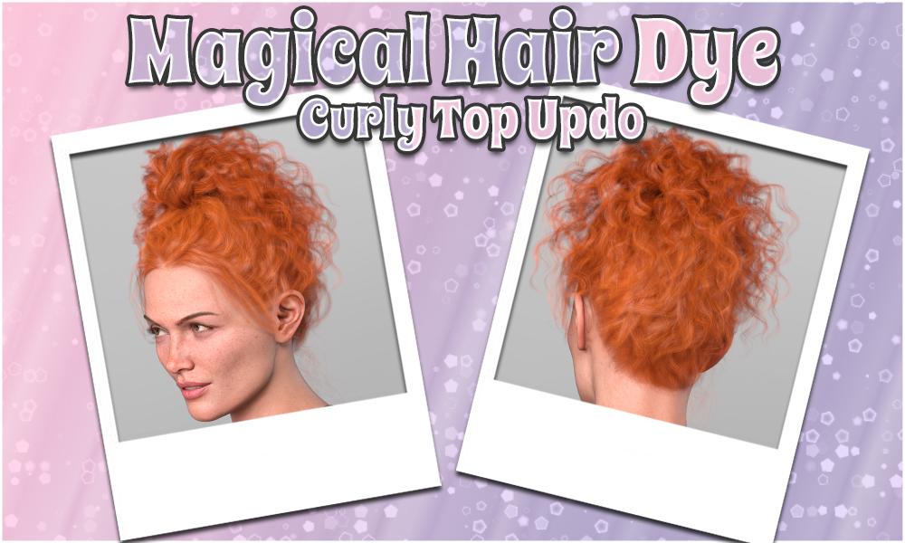MHD - Curly Top Updo Hair by N/A