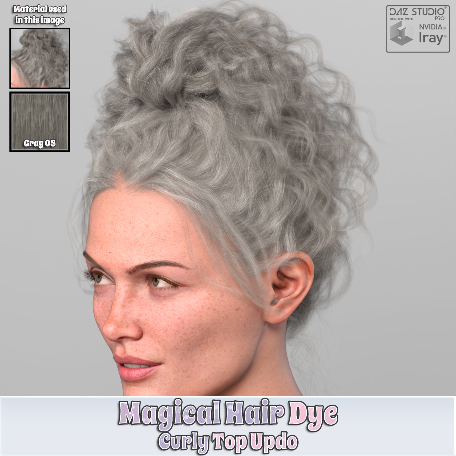 MHD - Curly Top Updo Hair by N/A