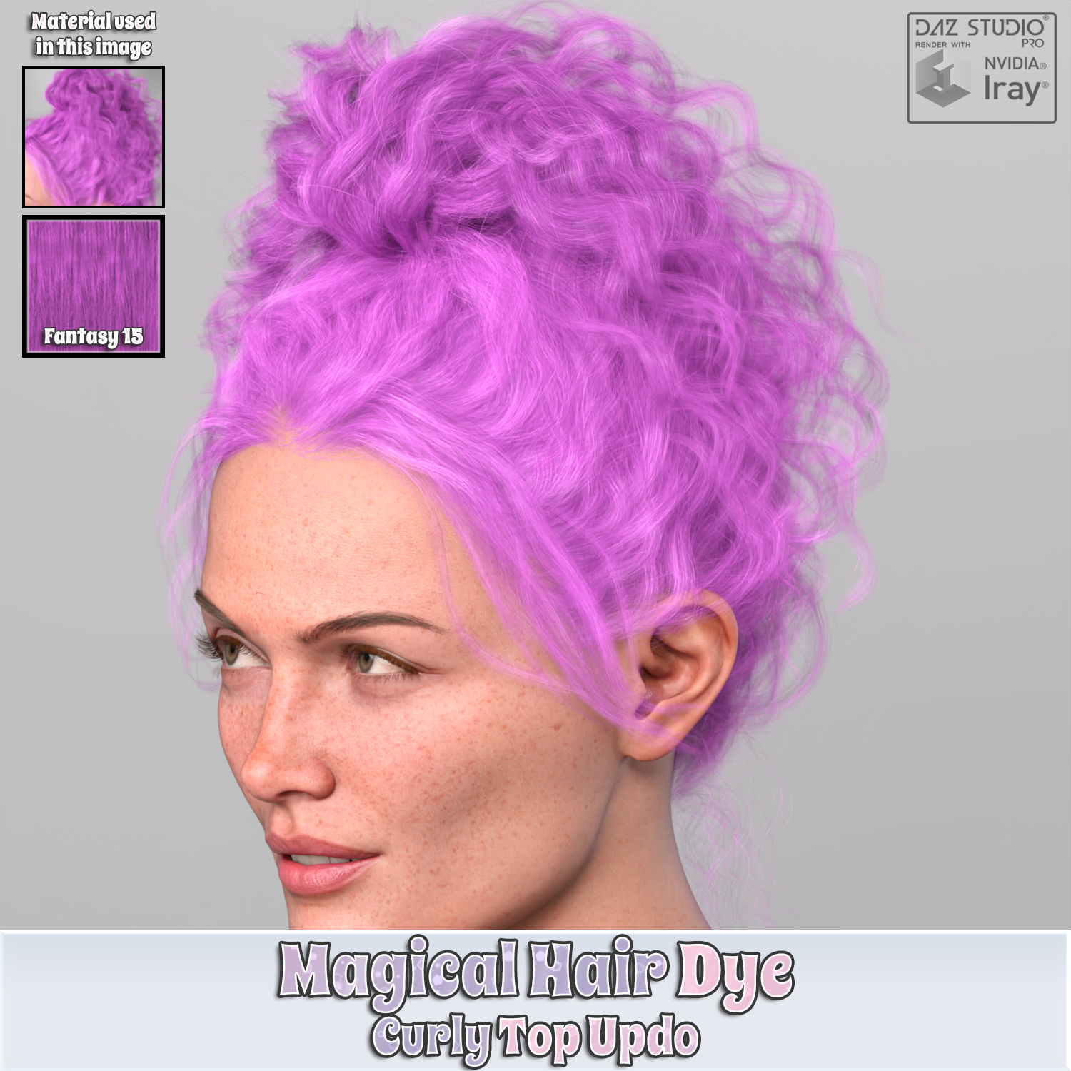 MHD - Curly Top Updo Hair by N/A