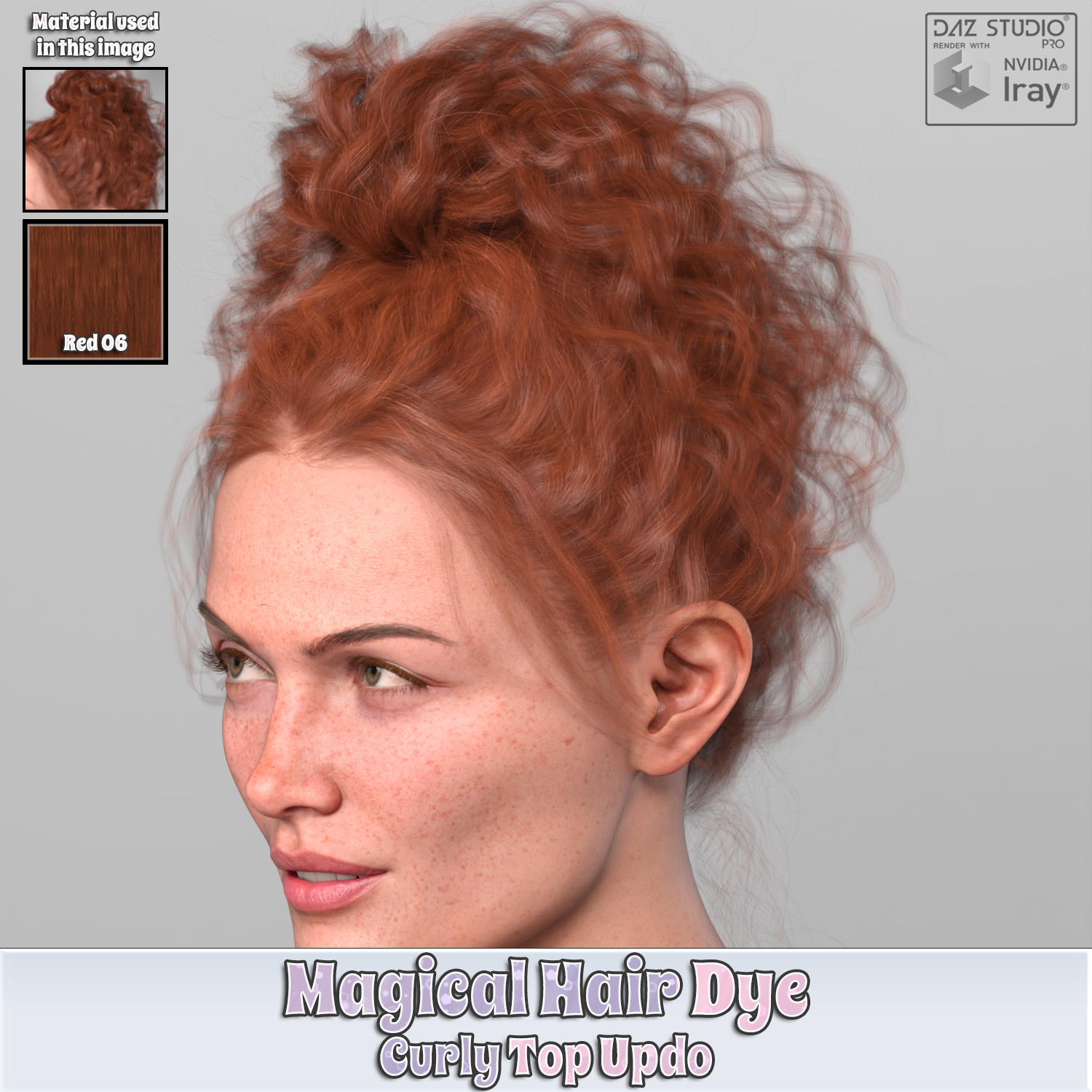 MHD - Curly Top Updo Hair by N/A